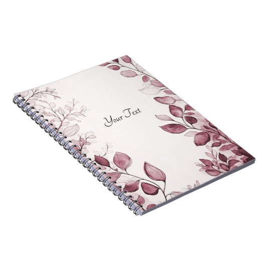 Carnet Feuille rouge moderne (Côté Droit)