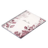 Carnet Feuille rouge moderne (Côté gauche)