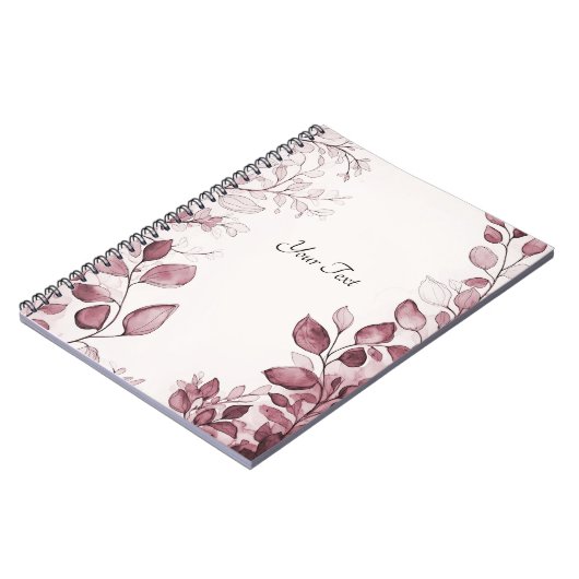 Carnet Feuille rouge moderne (Côté gauche)