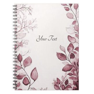 Carnet Feuille rouge moderne