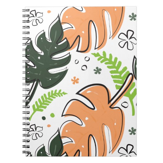 Carnet feuille tropical (Devant)