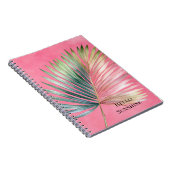 Carnet Feuille tropicale rose vert (Côté Droit)