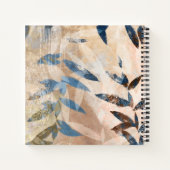 Carnet Feuilles à couche Abstraite - Bleu et Neutre (Dos)