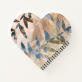 Carnet Feuilles à couche Abstraite - Bleu et Neutre (Dos)