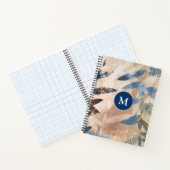 Carnet Feuilles à couche Abstraite - Bleu et Neutre (Intérieur)