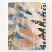 Carnet Feuilles à couche Abstraite - Bleu et Neutre (Dos)