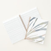 Carnet Feuilles Abstraites Boho avec Nom Personnalisé (Intérieur)