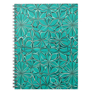 Carnet Feuilles Abstraits verts et Turquoises