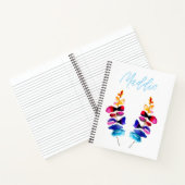 Carnet Feuilles aquarelles colorées mignonnes (Intérieur)