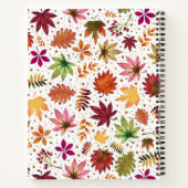 Carnet Feuilles automnales de feuillage botanique d'autom (Dos)