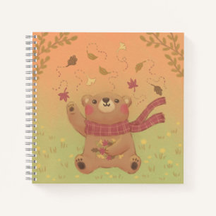 Carnet Feuilles automnales de l'automne de Teddy Bear