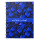 Carnet Feuilles automnaux bleu paisible (Devant)