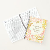 Carnet Feuilles Automne Nom de famille Thanksgiving Recet (Intérieur)