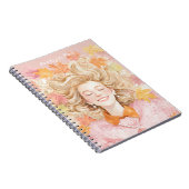 Carnet Feuilles Blond Vert Jaune Rose (Côté Droit)
