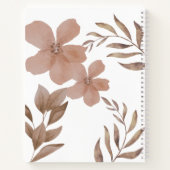 Carnet feuilles botaniques, deux tons de terre de nom col (Dos)