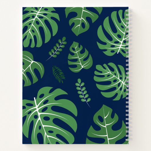 Carnet Feuilles branchés Monstera Palm (Dos)