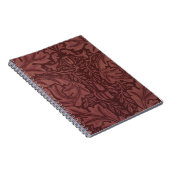 Carnet Feuilles d'Acanthus rouge foncé (par William Morri (Côté Droit)