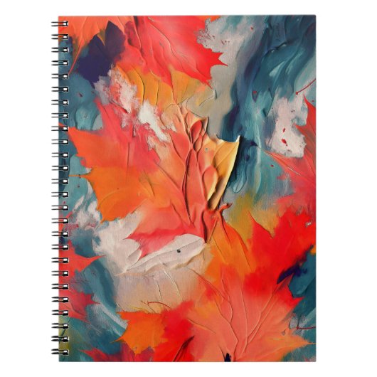Carnet Feuilles dans le vent – Mouvement abstrait d'autom (Devant)