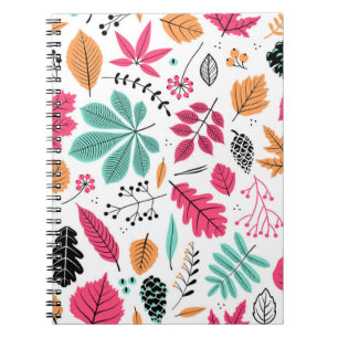 Carnet Feuilles d'automne Abstrait Motif sans fil