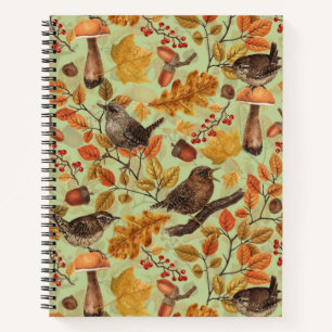 Carnet Feuilles d'automne, baies, champignons et fleurs