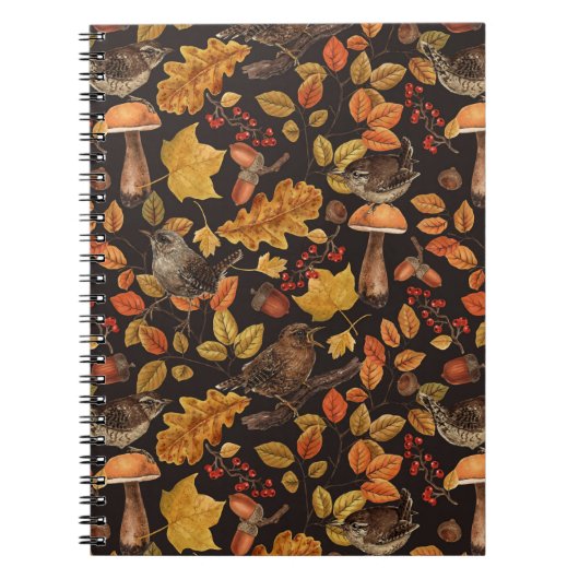 Carnet Feuilles d'automne, baies, champignons et fleurs (Devant)
