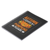 Carnet Feuilles d'automne Citrouille Halloween Design (Côté gauche)