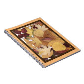 Carnet Feuilles d'automne colorées Collage Brown orange e (Côté Droit)