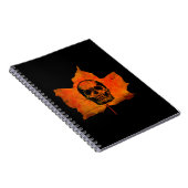 CARNET FEUILLES D'AUTOMNE CRÂNE D'HALLOWEEN (Côté Droit)