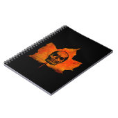 CARNET FEUILLES D'AUTOMNE CRÂNE D'HALLOWEEN (Côté gauche)