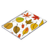 Carnet Feuilles d'automne en blanc (Côté gauche)