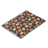 Carnet Feuilles d'automne en chute chaude avec fleurs (Côté gauche)