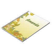 Carnet Feuilles d'automne en chute colorée (Côté gauche)