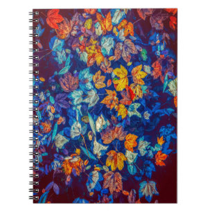 Carnet Feuilles d'automne en négatif