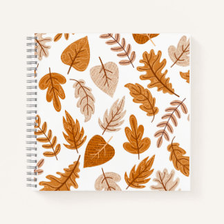 Carnet Feuilles d'automne esthétiques, motif de thème aut