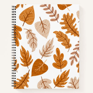 Carnet Feuilles d'automne esthétiques, motif de thème aut