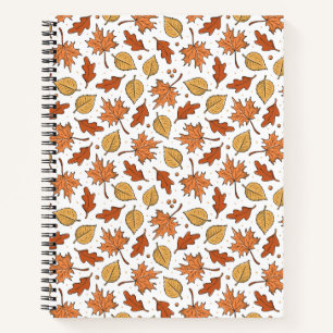 Carnet Feuilles d'automne et Motif d'Acorns