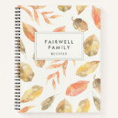 Carnet Feuilles d'automne Famille Recettes cuisine (Devant)