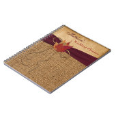 Carnet Feuilles d'automne FAUX Wedding planner Burlap - V (Côté gauche)