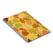 Carnet Feuilles d'automne : impression en tissu transpare (Côté Droit)