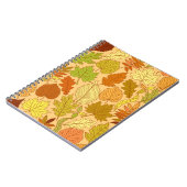 Carnet Feuilles d'automne : impression en tissu transpare (Côté gauche)