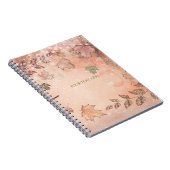 Carnet Feuilles D'automne Pailletées Hiver Automne Doré H (Côté Droit)