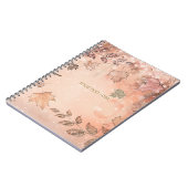 Carnet Feuilles D'automne Pailletées Hiver Automne Doré H (Côté gauche)