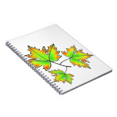 Carnet Feuilles d'automne rouge vert orange feuilles (Côté Droit)