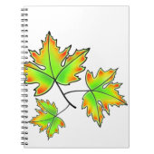Carnet Feuilles d'automne rouge vert orange feuilles (Devant)