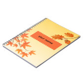 Carnet Feuilles d'automne rustiques Personnalisé (Côté gauche)