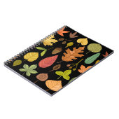 Carnet Feuilles d'automne vintage ensemble isolé sur doss (Côté gauche)