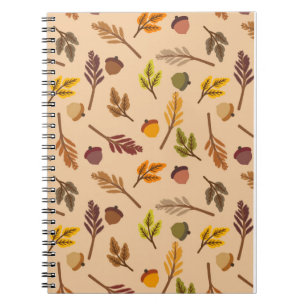 Carnet Feuilles de automne confortables et Acorns