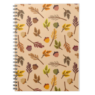 Carnet Feuilles de automne confortables et Acorns