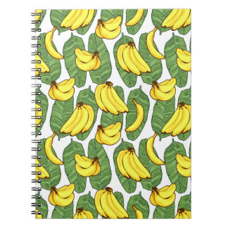 Carnet Feuilles de bananes : Motif de fruits tropicaux