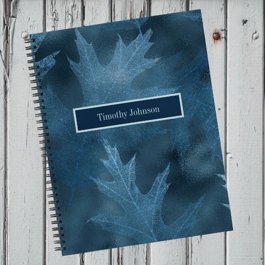 Carnet Feuilles de chêne bleu